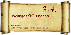 Harangozó Andrea névjegykártya